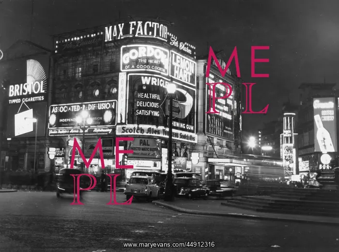 : View of the lights at Piccadilly Circus, London : View of the lights at Piccadilly Circus, London