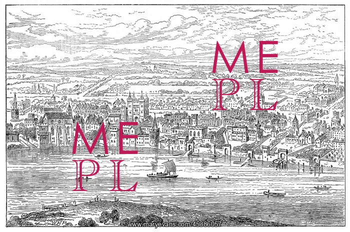 : View of London from south of the River Thames : View of London from south of the River Thames