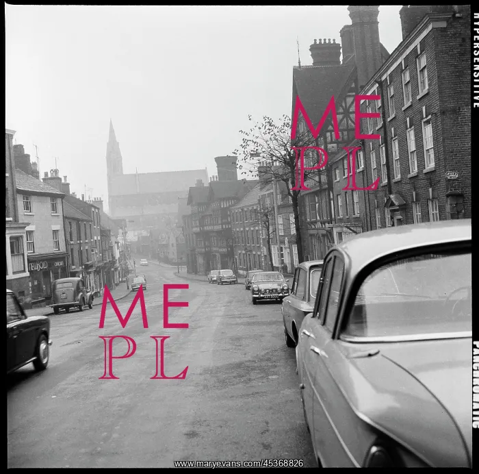 : A view looking south along St Edward Street with : A view looking south along St Edward Street with