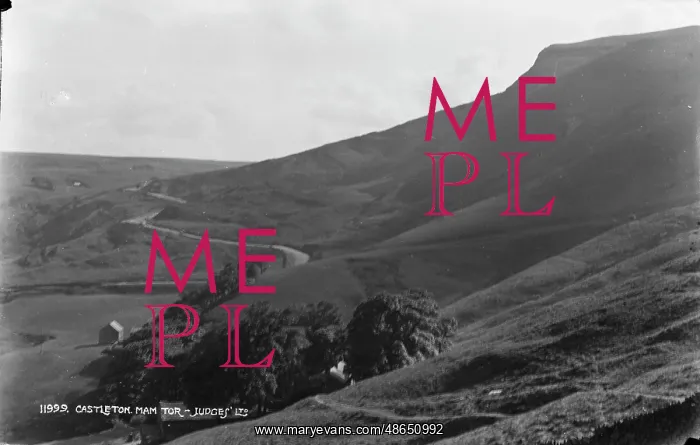 : View of Mam Tor from Castleton : View of Mam Tor from Castleton