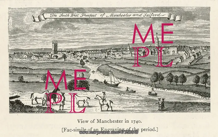  : VIEW OF MANCHESTER 1740