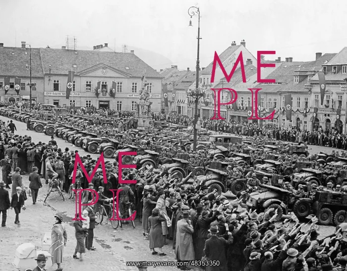 : View of the market square of Schlukenau, 1938 : View of the market square of Schlukenau, 1938
