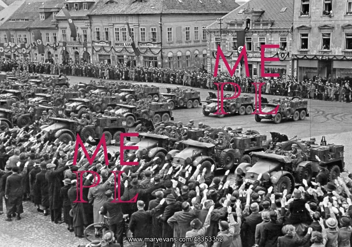 : View of the market square of Schlukenau, 1938 : View of the market square of Schlukenau, 1938