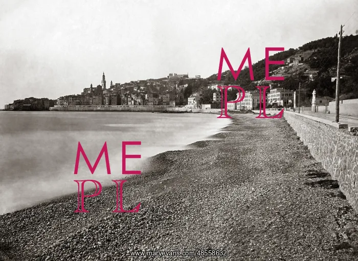  : View of Mentone, France, circa 1890
