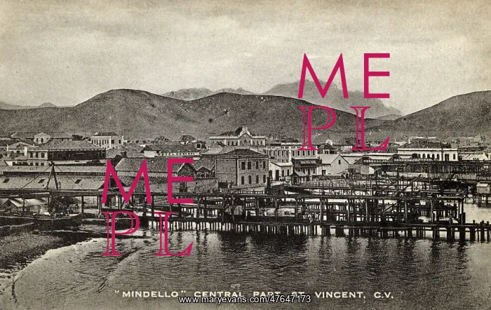 : View of Mindello, St Vincent Island, Cape Verde Islands : View of Mindello, St Vincent Island, Cape Verde Islands
