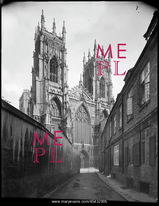: View of the minster church's west front, from the north-west : View of the minster church's west front, from the north-west