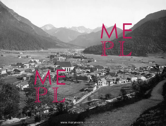 : View of Mittenwald, 1908 : View of Mittenwald, 1908