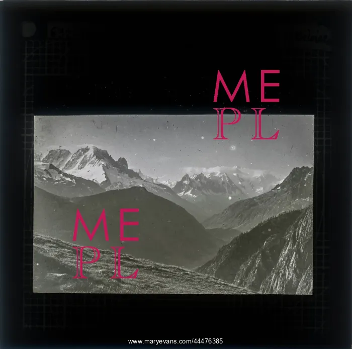 : View of Mont Blanc Range from the top of mountain : View of Mont Blanc Range from the top of mountain