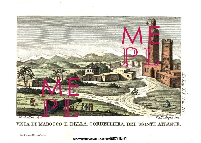 : View of Morocco and the cordillera of the Atlas mountains : View of Morocco and the cordillera of the Atlas mountains
