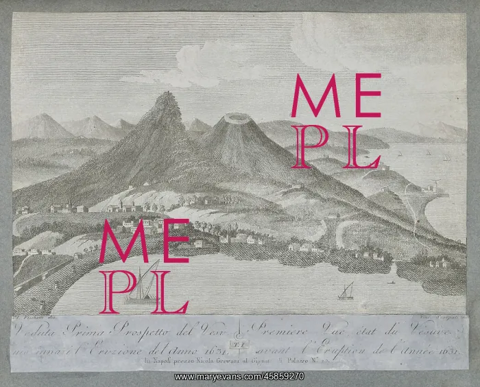 : View of Mount Vesuvius before the eruption of 1631 : View of Mount Vesuvius before the eruption of 1631