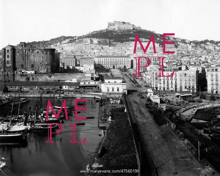 : View of Naples from the Molo (pier), Italy : View of Naples from the Molo (pier), Italy