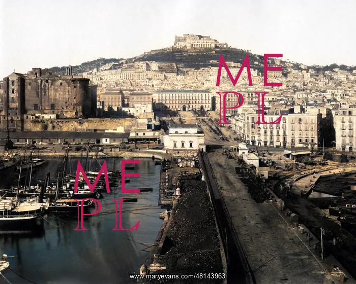 : View of Naples from the Molo (pier), Italy : View of Naples from the Molo (pier), Italy