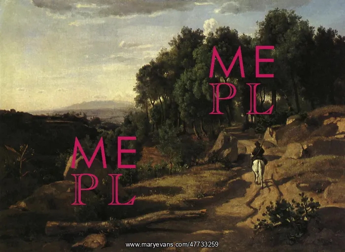 : A View near Volterra, by Corot : A View near Volterra, by Corot