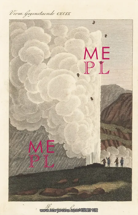: View of the New Geyser on Iceland, 1811 : View of the New Geyser on Iceland, 1811