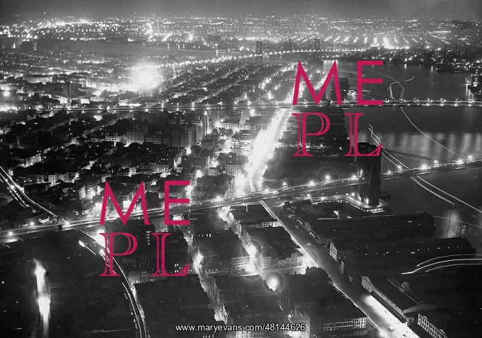 : View of New York at Night, 1934 : View of New York at Night, 1934