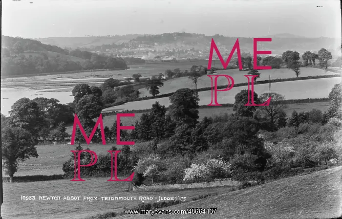 : View of Newton Abbot from Teignmouth Road : View of Newton Abbot from Teignmouth Road