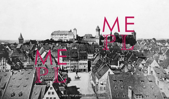 : View on Nuremberg Castle around 1900 : View on Nuremberg Castle around 1900