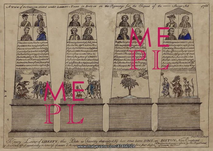 : A view of the obelisk erected under Liberty-tree in Boston o : A view of the obelisk erected under Liberty-tree in Boston o