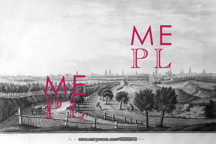 : View of Old Berlin from the Tempelhofer Berg, 18th century : View of Old Berlin from the Tempelhofer Berg, 18th century