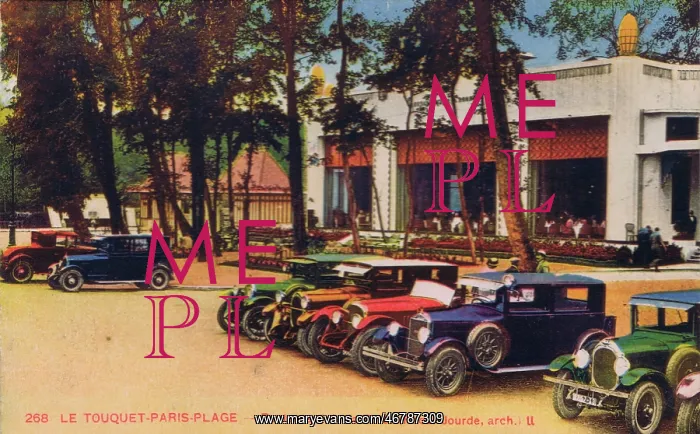  : A view outside the Restaurant de La Foret, Le Touquet, 1920s