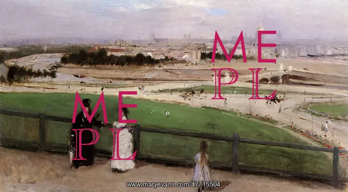 : View of Paris from the Trocadero, by Berthe Morisot : View of Paris from the Trocadero, by Berthe Morisot
