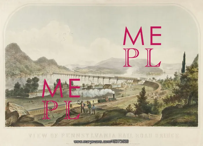 : View of Pennsylvania Railroad Bridge over : View of Pennsylvania Railroad Bridge over