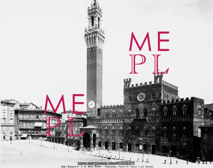 : Italy. View of Piazza del Campo with Palazzo Pubblico, the Torre del Mangia : Italy. View of Piazza del Campo with Palazzo Pubblico, the Torre del Mangia
