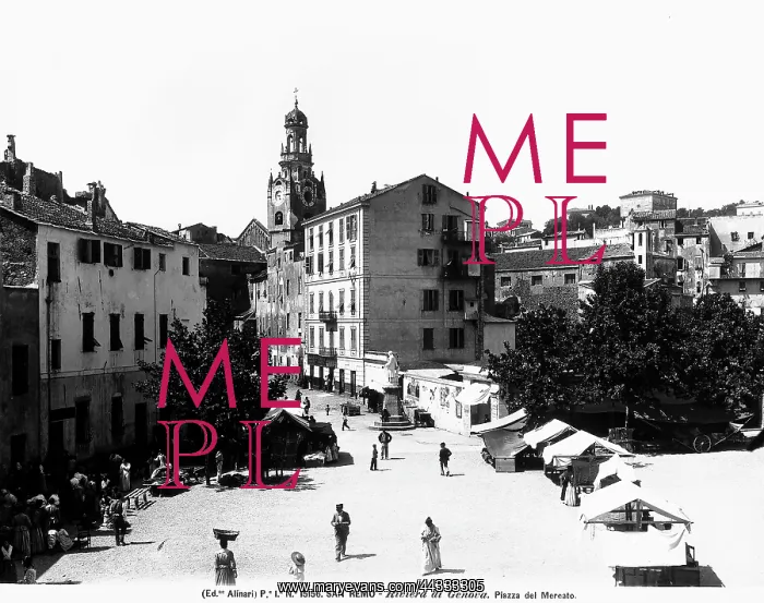 : Italy. View of the Piazza del Mercato, San Remo, province of Imperia : Italy. View of the Piazza del Mercato, San Remo, province of Imperia