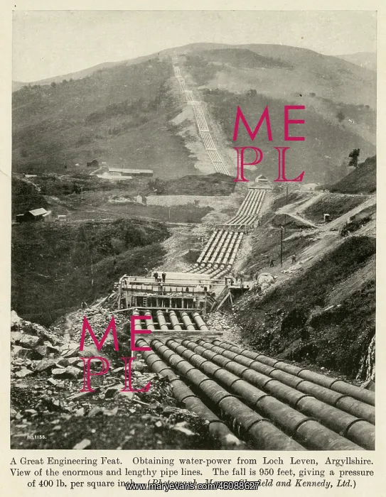  : View of pipe-lines at Loch Leven, Argyllshire