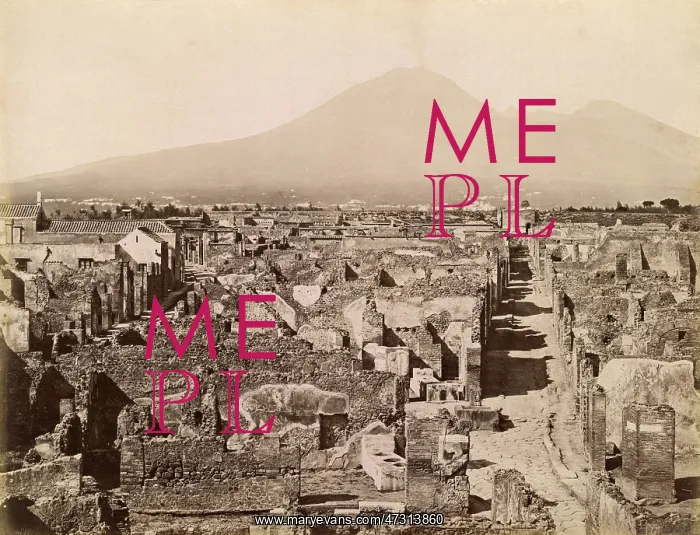 : VIEW ACROSS POMPEII : VIEW ACROSS POMPEII