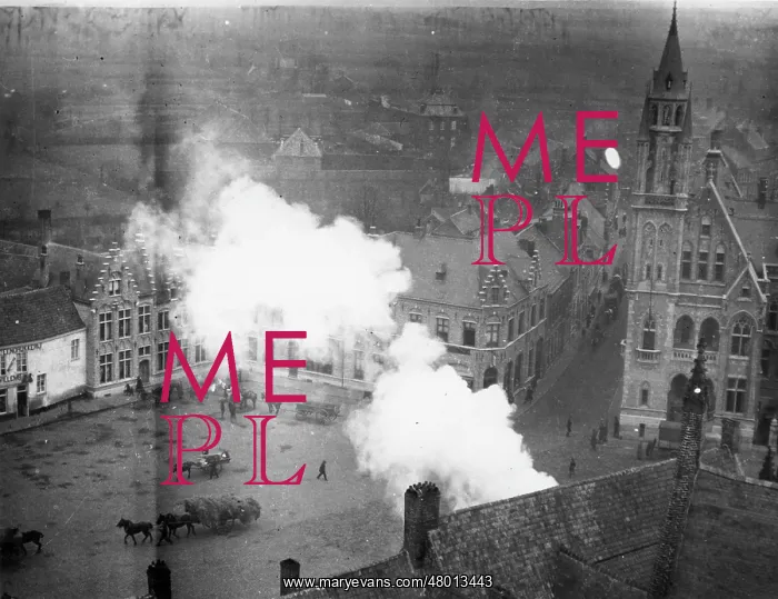 : View of Poperinge, Belgium, WW1 : View of Poperinge, Belgium, WW1