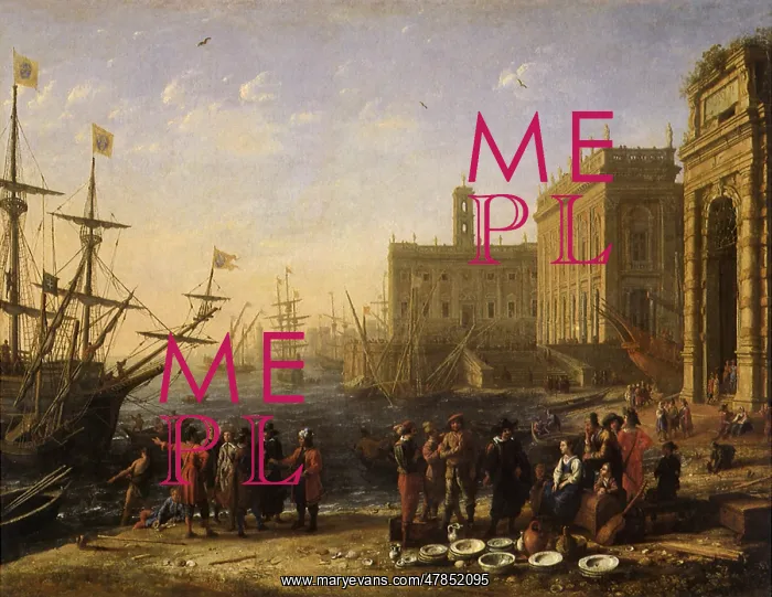 : View of a Port with the Capitol, by Claude Lorrain : View of a Port with the Capitol, by Claude Lorrain