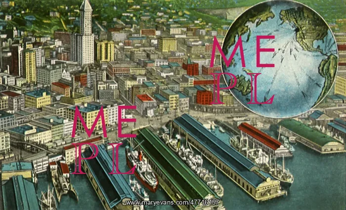  : View of Ports and City. Seattle