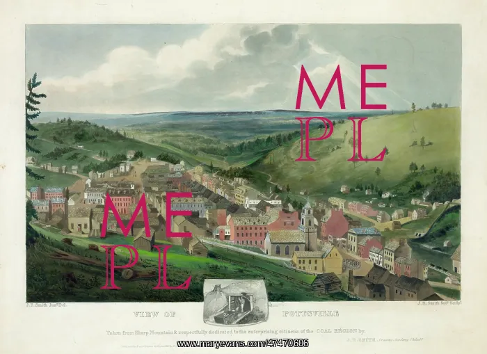 : View of Pottsville Taken from Sharp Mountain & respectfully : View of Pottsville Taken from Sharp Mountain & respectfully