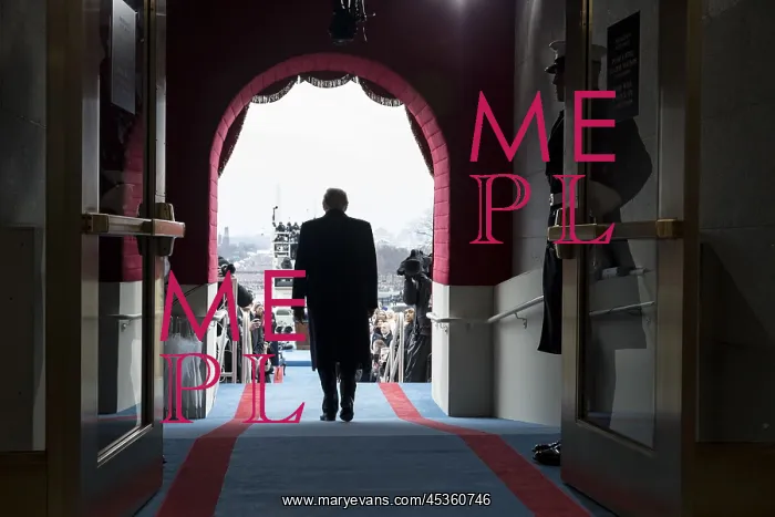 : Back view of President-elect Donald Trump walking : Back view of President-elect Donald Trump walking