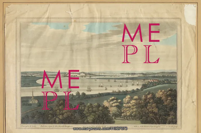 : View of Purfleet, Erith and the Long Reach : View of Purfleet, Erith and the Long Reach