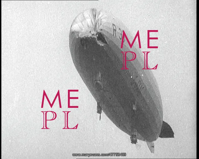 : Front View of the R.33 Zeppelin With a Dented : Front View of the R.33 Zeppelin With a Dented