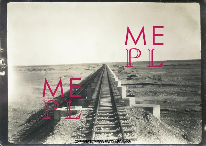 : View down a railway line, Iraq : View down a railway line, Iraq