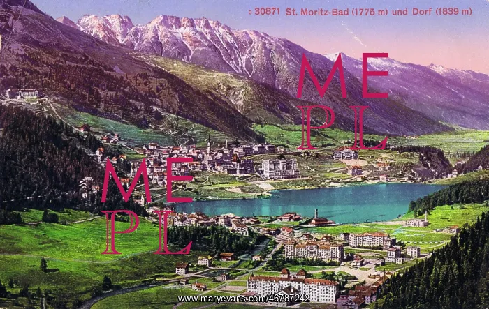 : A view of the resort of St Moritz : A view of the resort of St Moritz