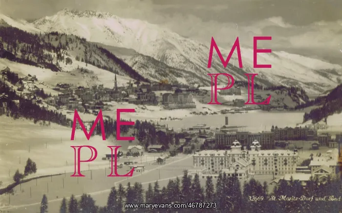: A view of the resort of St Moritz : A view of the resort of St Moritz