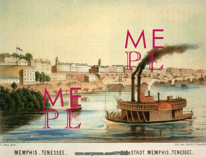  : View of Riverboat and River. Memphis