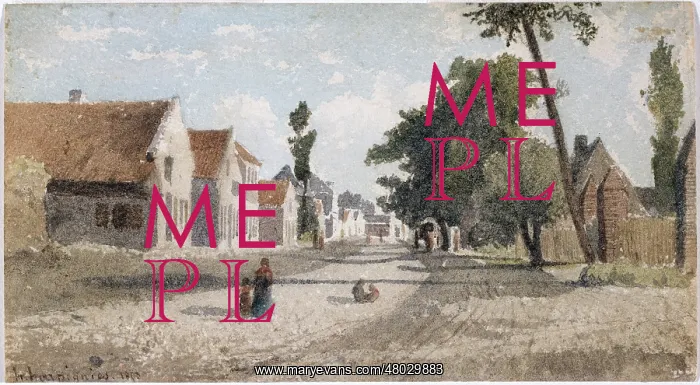 : View of a road through a village : View of a road through a village