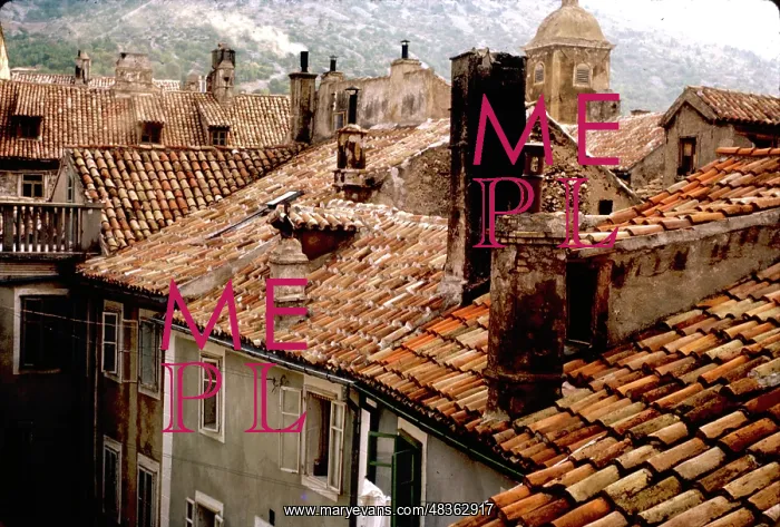 : View across roofs, Yugoslavia : View across roofs, Yugoslavia