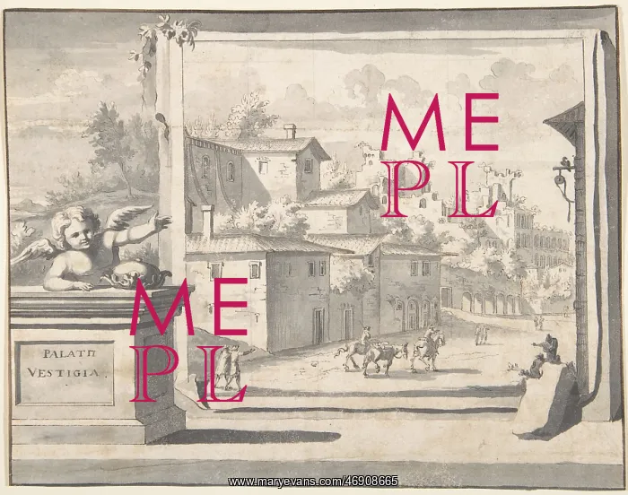 : View of the Ruins of the Palatine Hill, before : View of the Ruins of the Palatine Hill, before