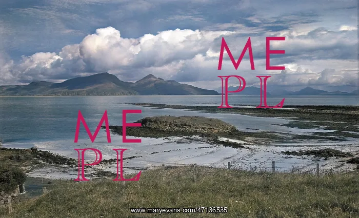 : View of Rum from Muck, Scotland : View of Rum from Muck, Scotland