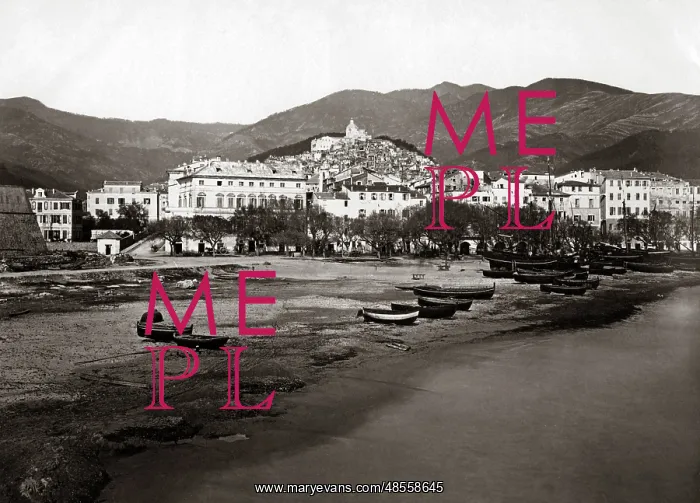  : View of San Remo, Italy, circa 1890