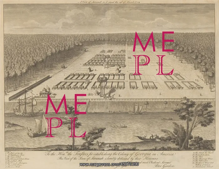: A View of Savannah as it stood the 29th of : A View of Savannah as it stood the 29th of