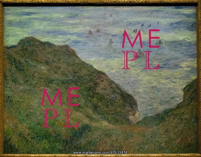 : View Over the Sea, 1882, by Claude Monet : View Over the Sea, 1882, by Claude Monet