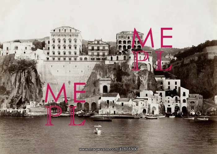 : View of the seafront at Sorrento, Italy : View of the seafront at Sorrento, Italy