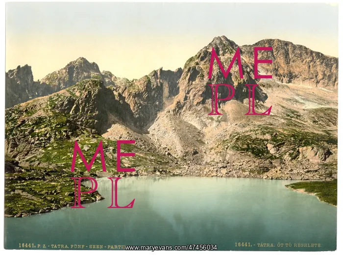 : View of the Five Seas, Tatra, Austro-Hungary : View of the Five Seas, Tatra, Austro-Hungary